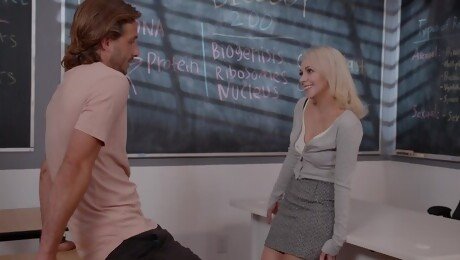 Blonde Ava Sinclaire enjoys while getting fucked by her teacher