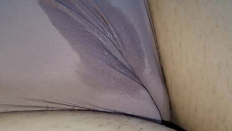 I spit and Rub Amazing Cameltoe Pussy of My Friend's Wife