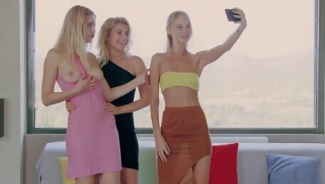 Video  Good girls Nancy ALily, Bella and Freya Mayer enjoy pussy-licking