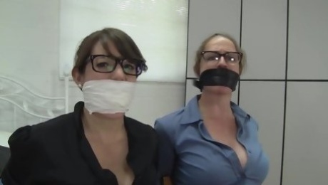 Two Secretaries Tightly Gagged